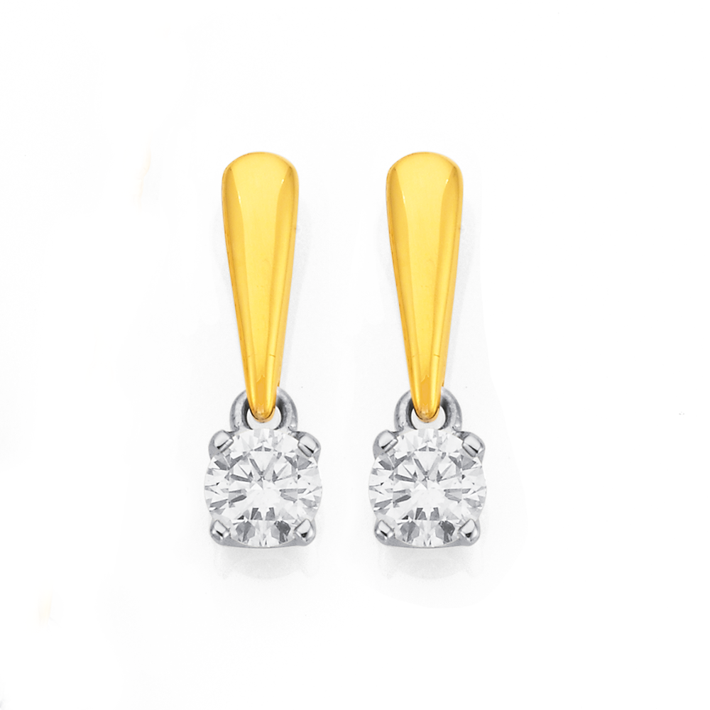 Tassel Diamond Dangle Earring In 14K Yellow Gold | Fascinating Diamonds