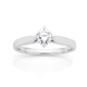 18ct White Gold .50ct 4 Claw Diamond Solitaire Ring