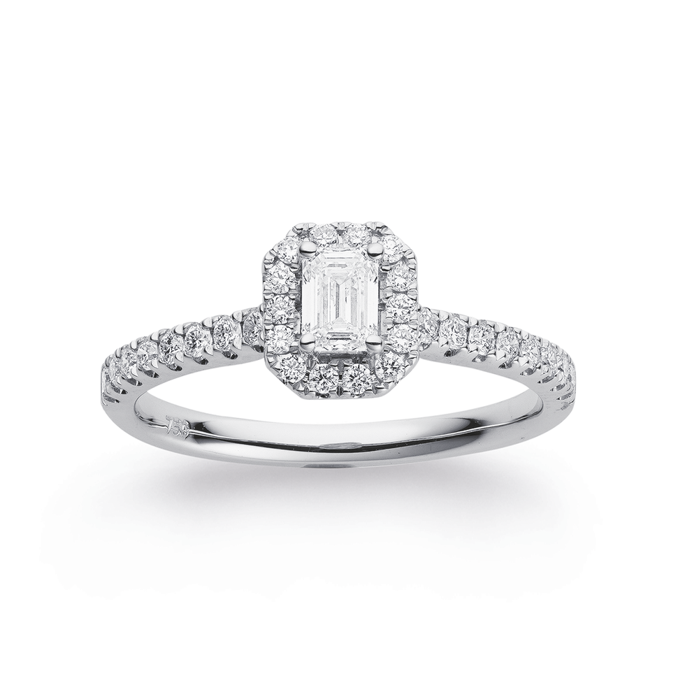 18ct White Gold Diamond Engagement Ring - 0.31ct - Ogham Jewellery