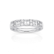 18ct White Gold Round and Baguette Diamond Band