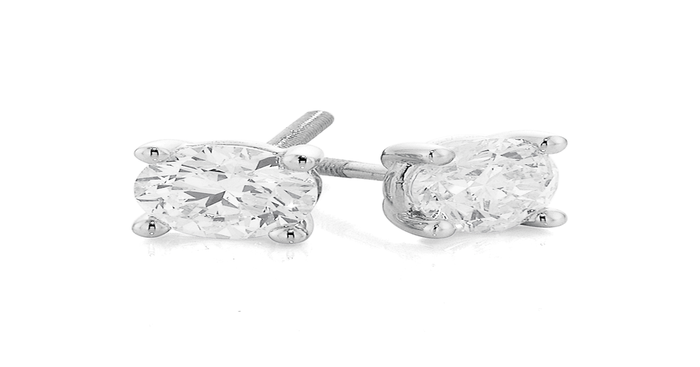 18ct White Gold Studs Stewart Dawsons