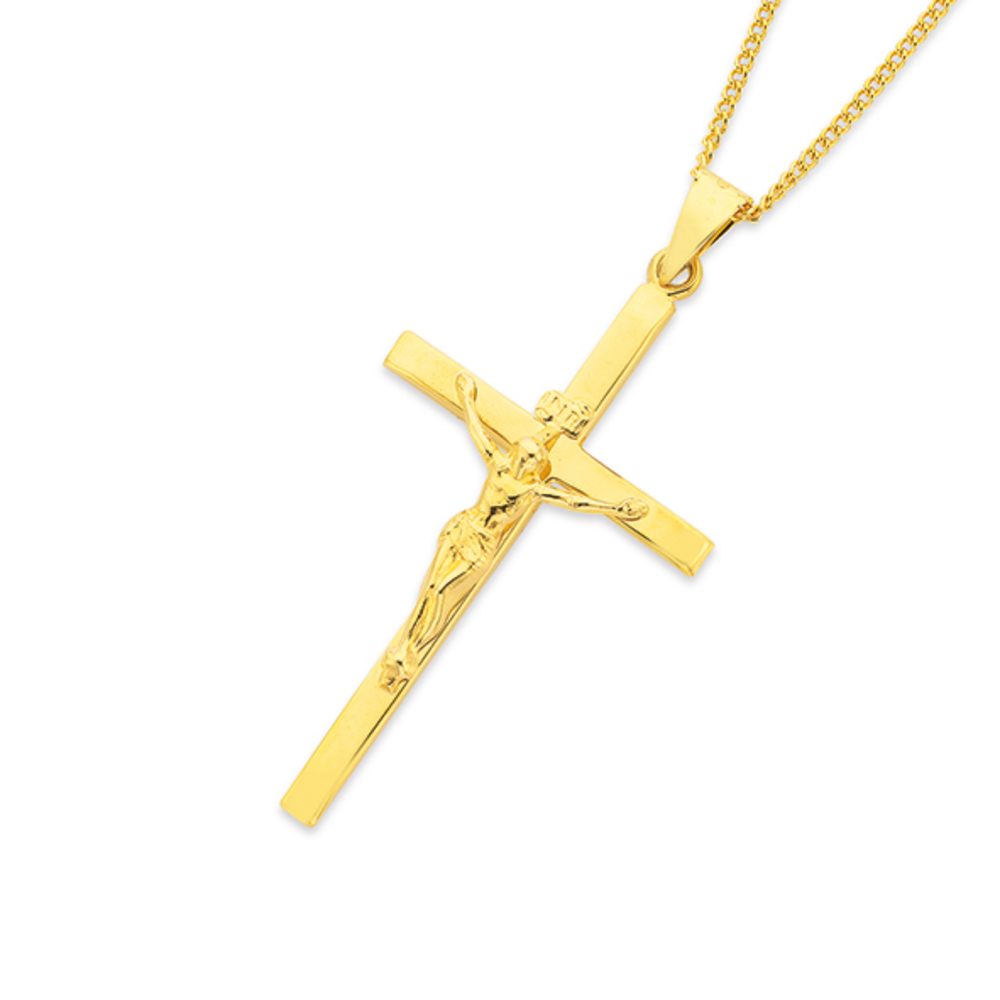 Italian Gold x David Markstein Scapular Cross Pendant, 14K Gold, 2.1g -  QVC.com