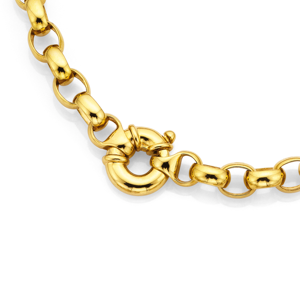 9ct 45cm Solid Oval Belcher Chain