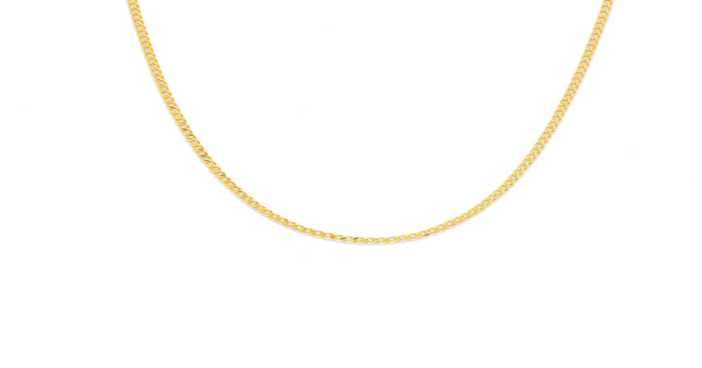 9ct, 50cm Solid Curb Chain | Stewart Dawsons