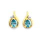 9ct Blue Topaz & Diamond Earrings