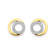9ct Circle in Circle Diamond Earrings