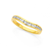 9ct, Diamond Curved Diamond Ring