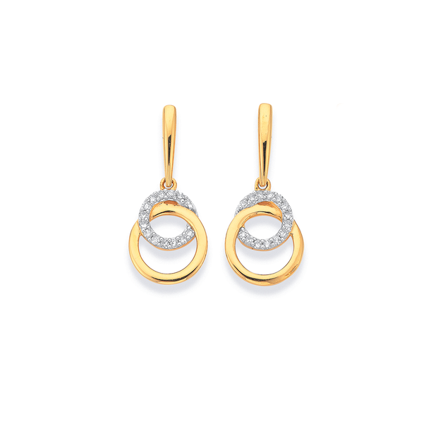 9ct Diamond Earrings TDW=.15ct