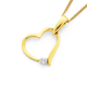 9ct, Diamond Heart Pendant