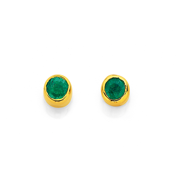 9ct Emerald Stud Earrings