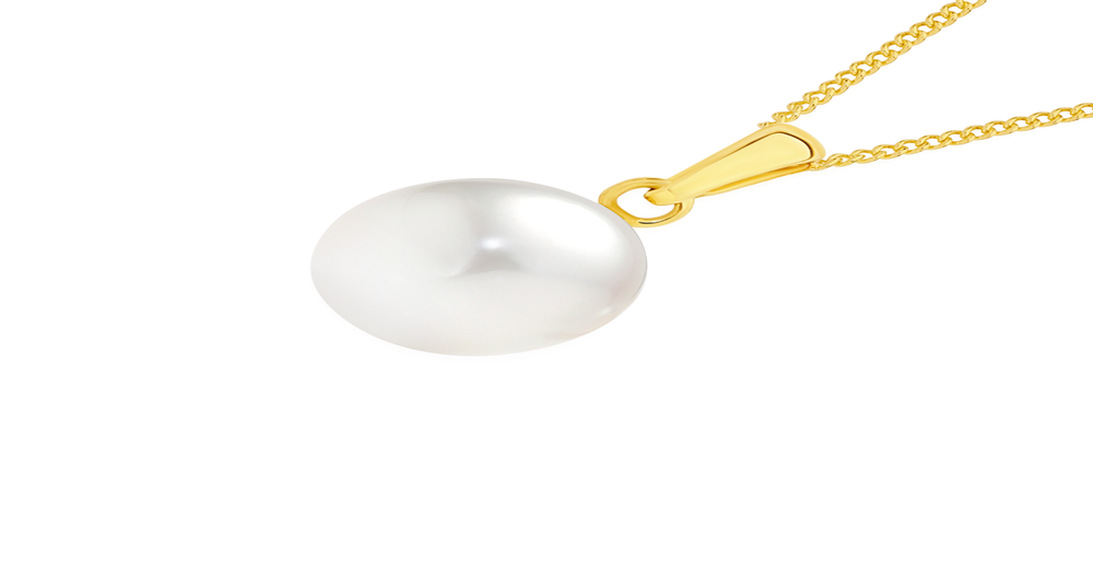 Sterling Silver White Opal & 9mm Freshwater Pearl Pendant main image 0