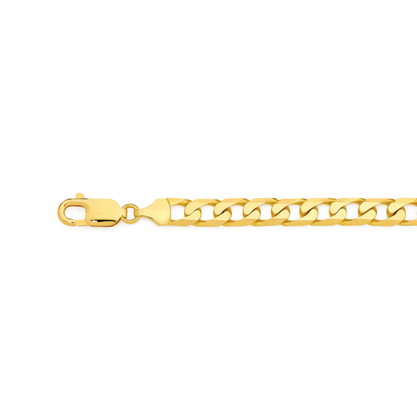 9ct Gold 22cm Solid Curb Bracelet