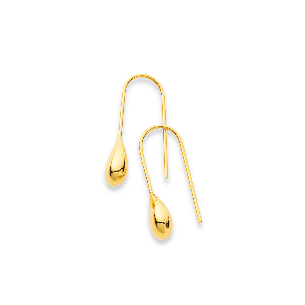 9ct Gold Mini Teardrop Drop Earrings  Prouds