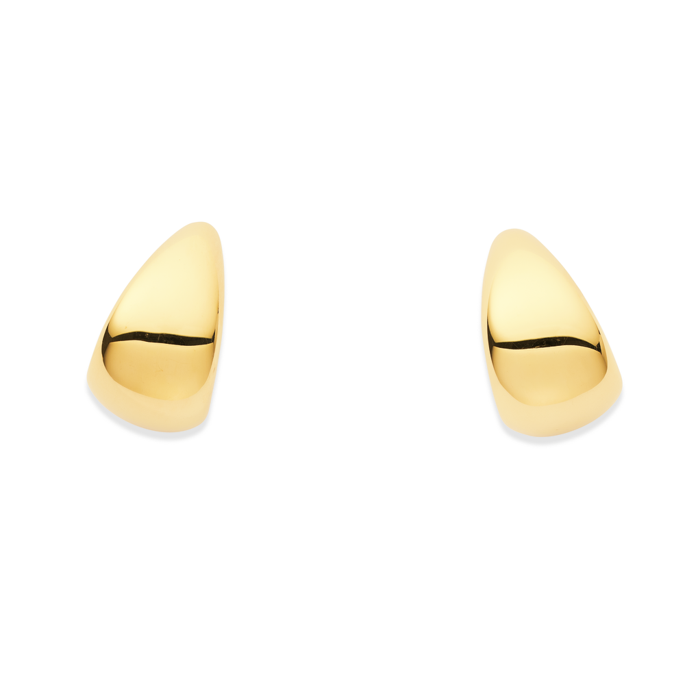 Gold Half Round 14kt gold-plated hoop earrings | Joolz by Martha Calvo |  MATCHES UK