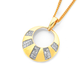 9ct Open Circle Diamond Set Sunburst Pendant