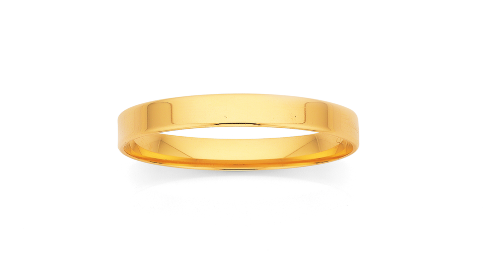 9ct, Plain Wedding Band 5mm Wide Stewart Dawsons