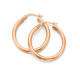 9ct Rose Gold 25mm Hoops