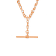 9ct Rose Gold 50cm Belcher Chain with T-Bar Fob