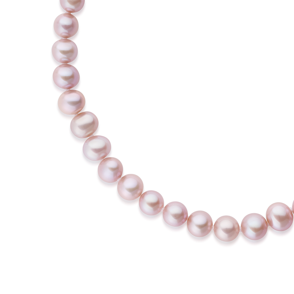 9ct Rose Gold 50cm Pink Freshwater Pearl Necklace
