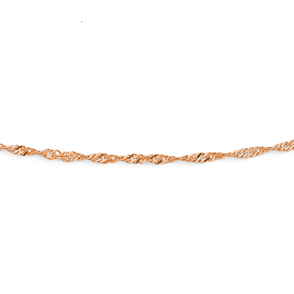 9ct Rose Gold 50cm Solid Singapore Chain