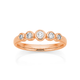 9ct Rose Gold Diamond Rubover Ring