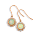 9ct Rose Gold Opal & Diamond Earrings