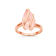 9ct Rose Gold Ring Featuring A Rose Quartz Pear With Swirl
