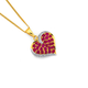 9ct Ruby & Diamond Heart Pendant