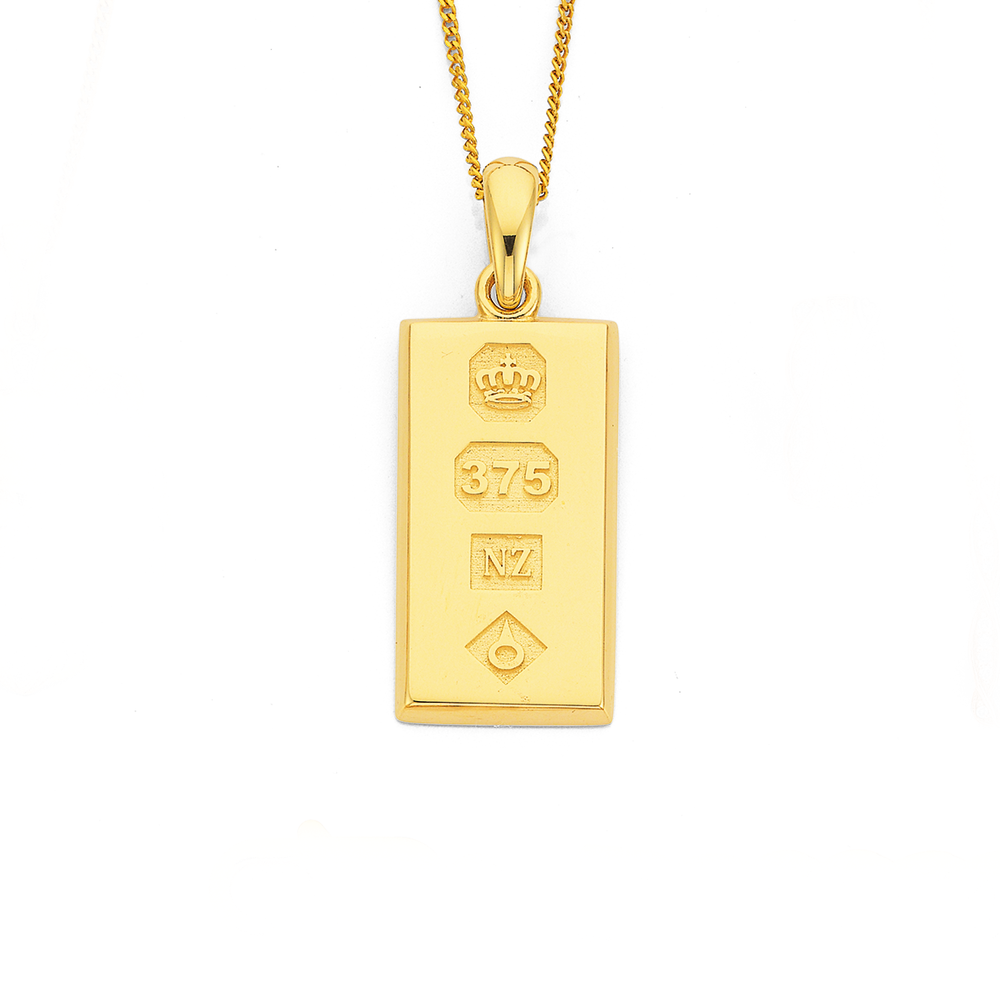 9ct Solid Ingot Pendant | Pendants 