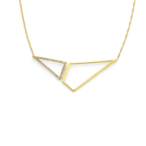 9ct Triangle Bar Necklet