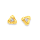 9ct Triangle Shape Ribbed Diamond Earrings
