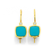 9ct Turquoise & Diamond Earrings
