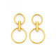 9ct Two Circle and Bar Drop Earrings