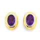 9ct Two Tone Amethyst Studs