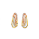 9ct Two Tone Diamond Oval Swirl Earrings TDW=.08ct
