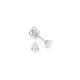 9ct White Gold 3 Claw Diamond Solitaire Studs 2=.50ct