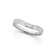 9ct White Gold Curved Diamond Ring