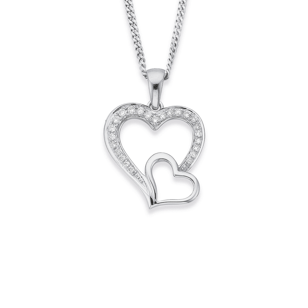 Heart Shape Diamond Pendant For Women in Solid 14kt White Gold Fine Jewelry  at Rs 69424 | Second Hand Diamond Jewelry in Surat | ID: 21368546897