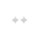 9ct White Gold Diamond Star Studs TDW=.10ct