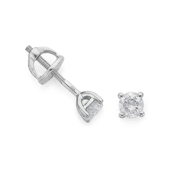 9ct white gold diamond studs Clearance