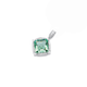 9ct White Gold Green Amethyst & Diamond Enhancer Pendant TDW=.55ct