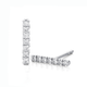 9ct White Gold Linear Diamond Earrings TDW=.10ct