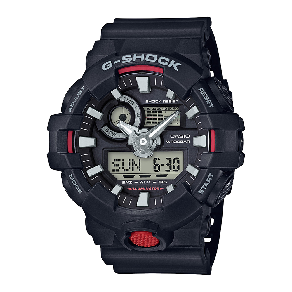 Casio G-shock Analogue/digital 200m Wr Watch Ga700-1a in Black