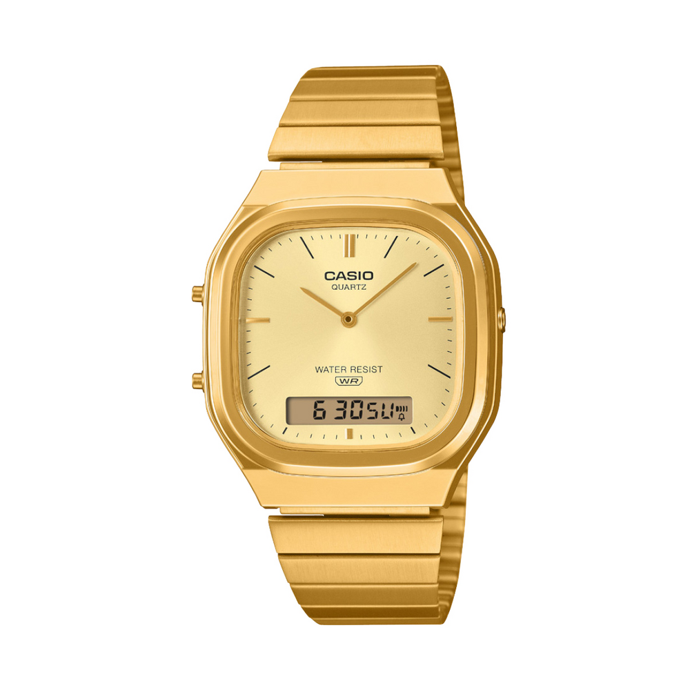 Casio Vintage Watch Aq230ga-5a in Gold | Stewart Dawsons