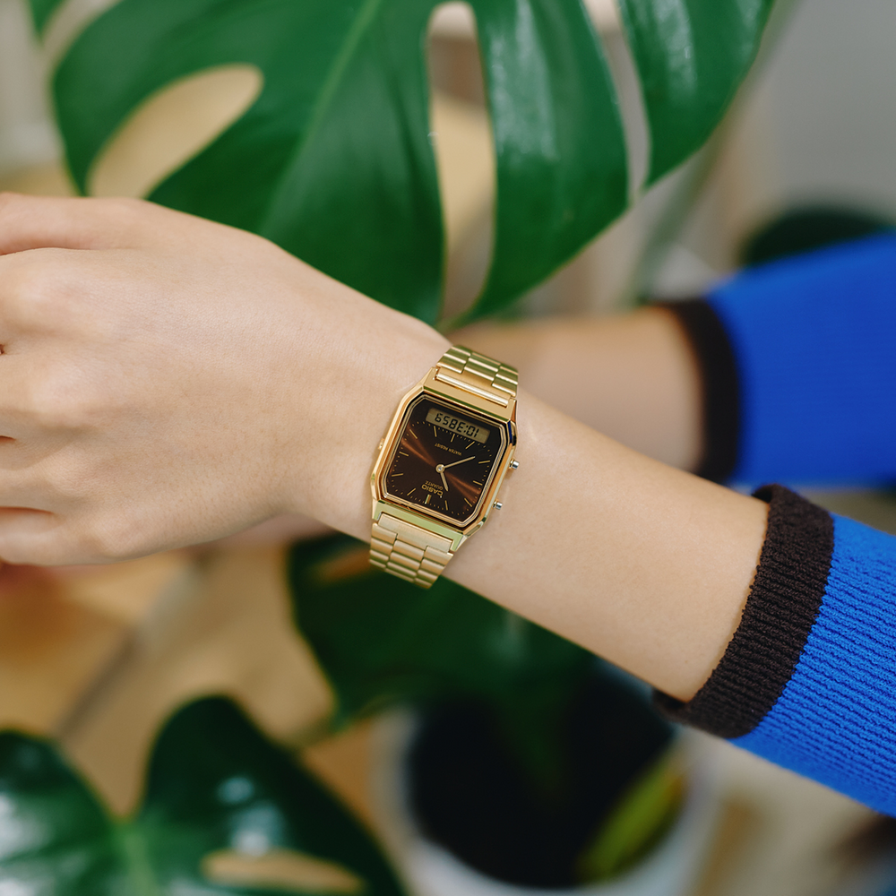 Casio Vintage Watch Aq230ga-5a in Gold | Stewart Dawsons