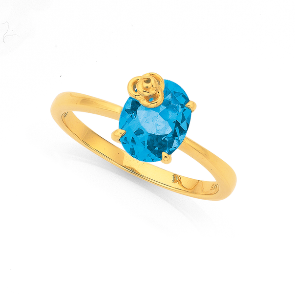 Eliza 9ct Blue Topaz Ring