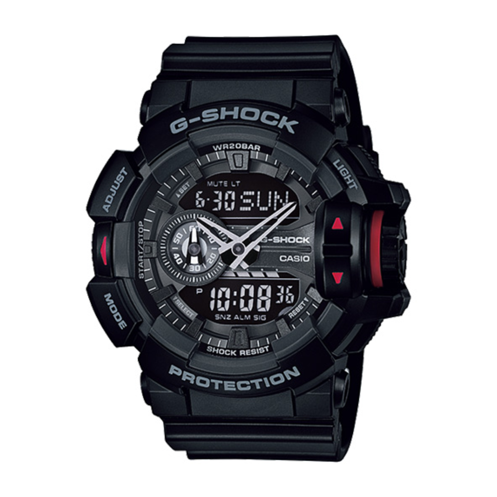 G-shock Black Analogue/digital Rotary Switch Watch Ga400-1b in