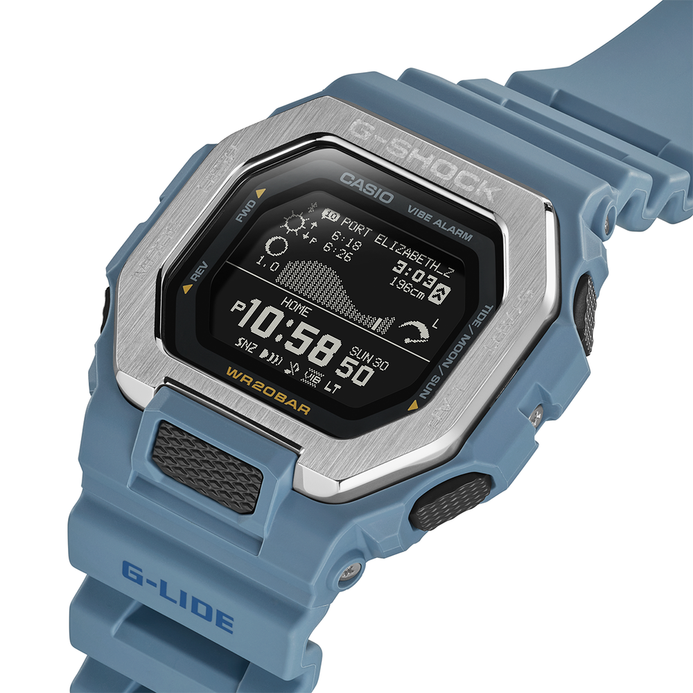 G-shock G-lide Natural Surf Watch Gbx100-2a in Blue | Stewart Dawsons