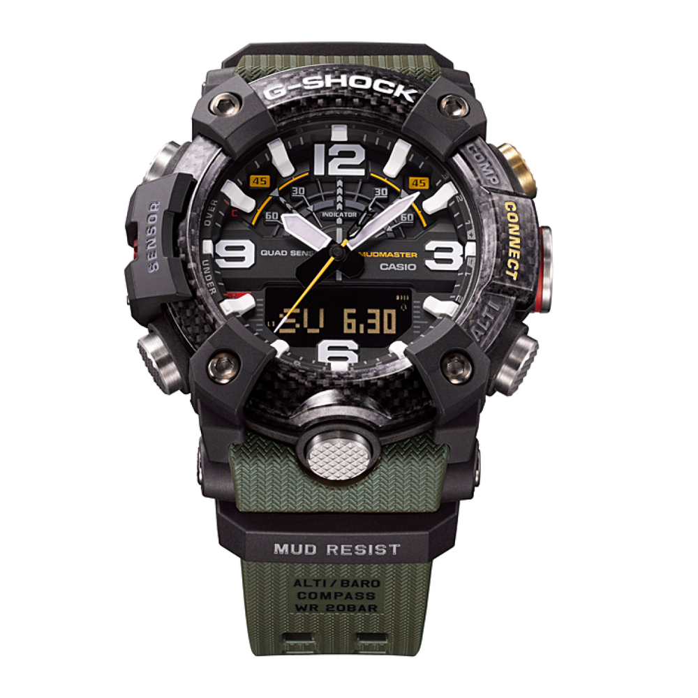 G-shock Mens Analogue / Digital Mudmaster Carbon Watch Ggb100-1a3