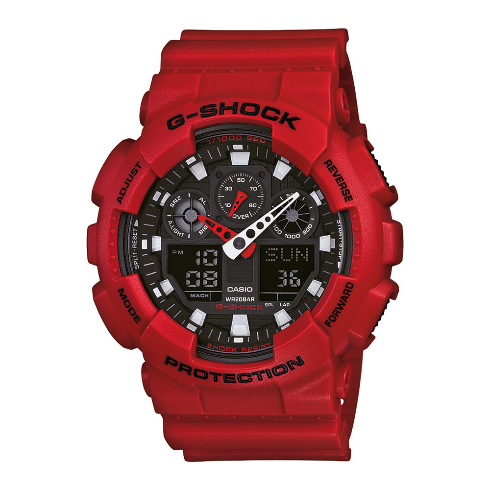 G-shock Red Analogue/digital 200m Wr Watch Ga700-4a in Red